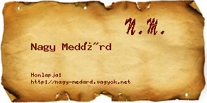 Nagy Medárd névjegykártya